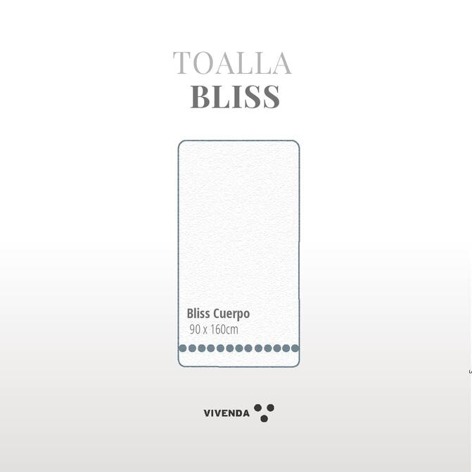 Toalla Bliss Algodón Puntos Bordada