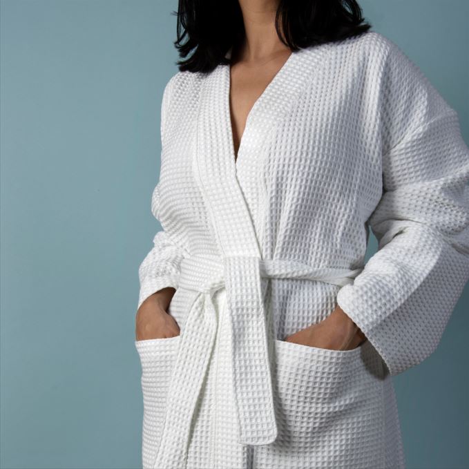 Bata Waffle de Algodón