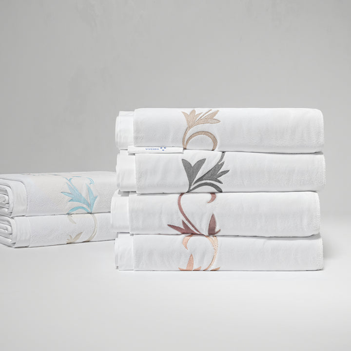 Toallas Bliss Flora Algodón Bordada