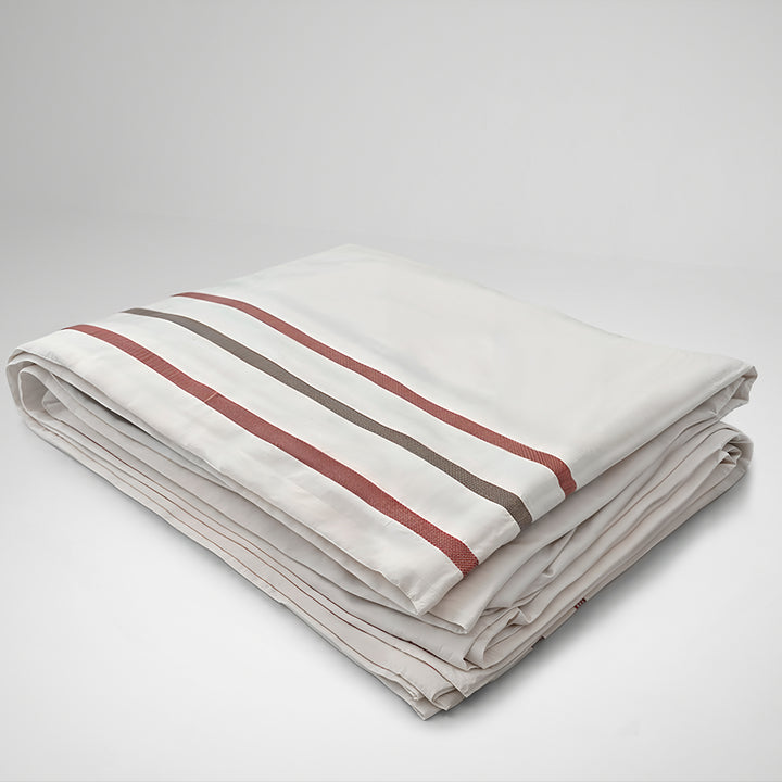 Set de Cama Flora Natural Algodón Percal