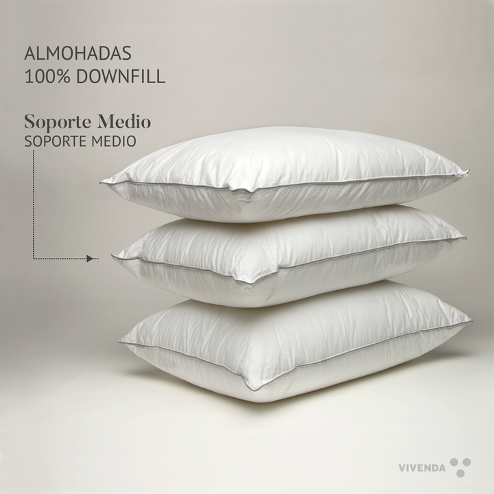 Infografía de la línea de almohadas de Vivenda por tipo de soporte