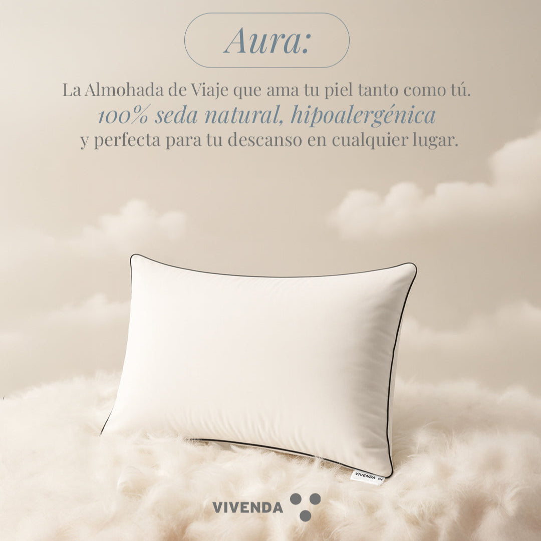 Almohada de seda para el cuidado de la peil