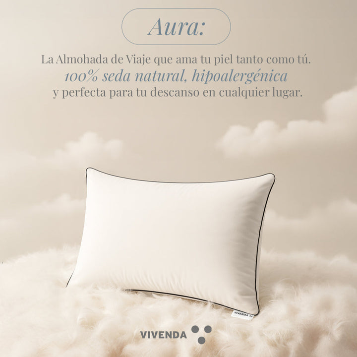 Almohada de seda para el cuidado de la peil