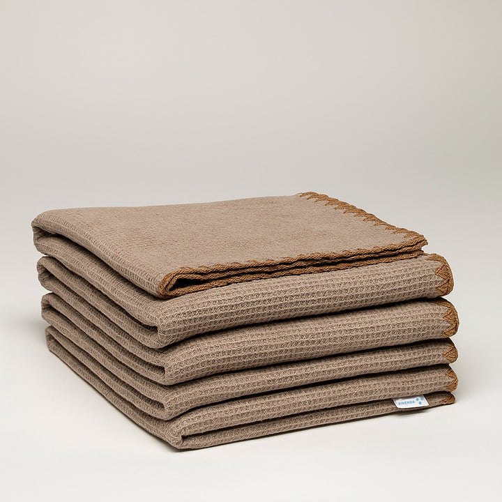 Sobrecama Waffle de Lana suavizada