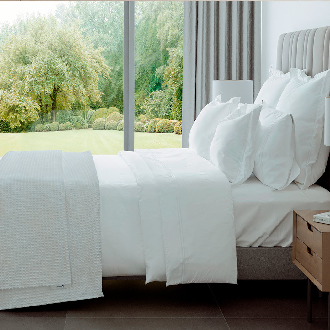 Juego de Sábanas Percal con Festones Bordados