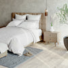 Percale Sheet Set with Embroidered Scalloped Edges