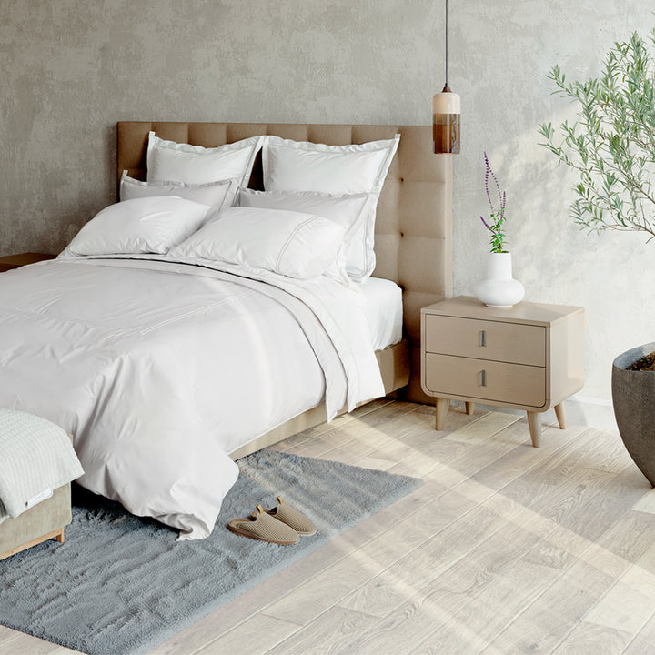 Juego de Sábanas Percal con Festones Bordados