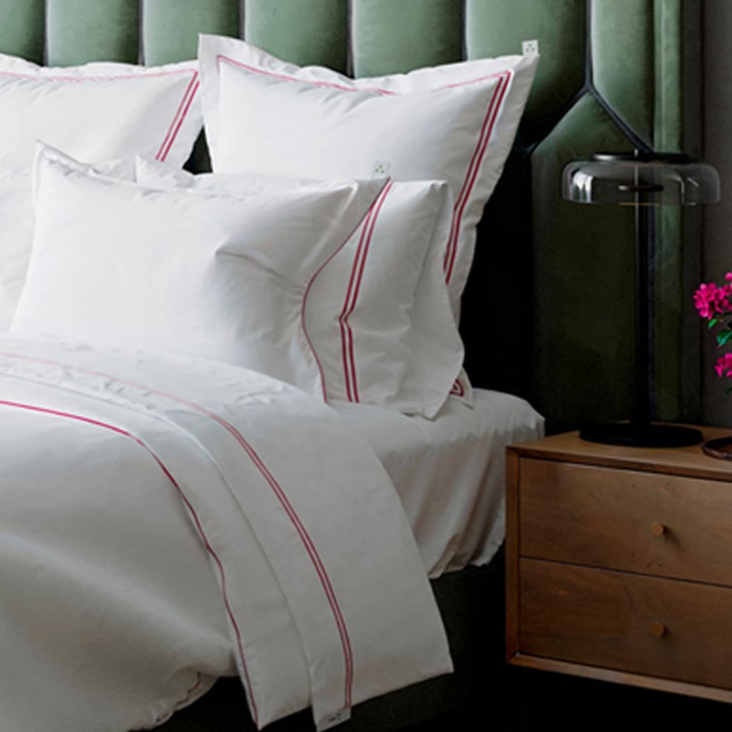 Juego de Sábanas Percal con Festones Bordados