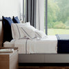 Percale Sheet Set with Embroidered Scalloped Edges