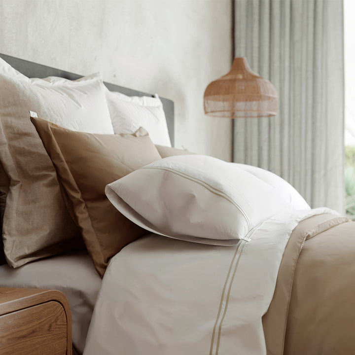 Juego de Sábanas Percal con Festones Bordados