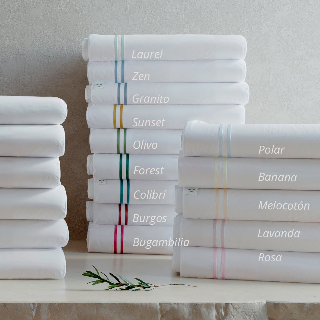 Juego de Sábanas Percal con Festones Bordados