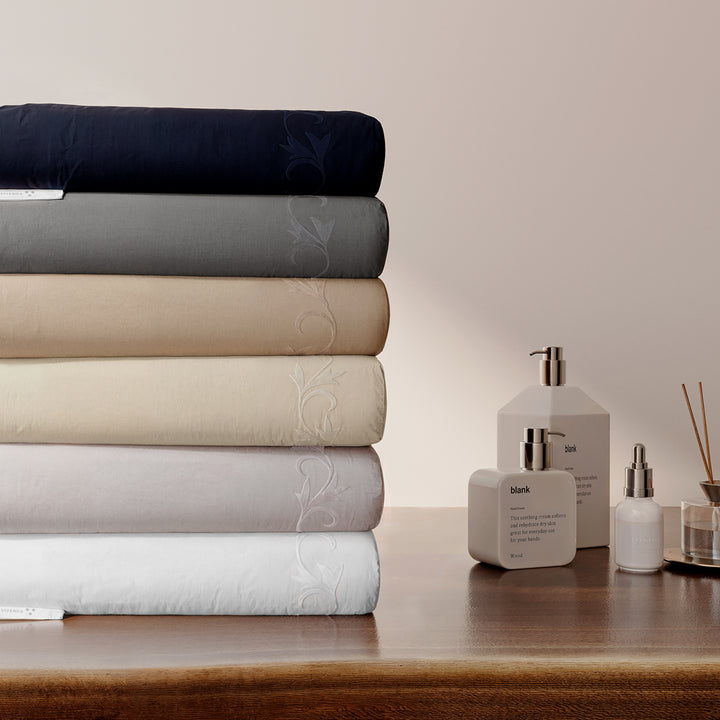 Set de Cama Flora Natural Algodón Percal