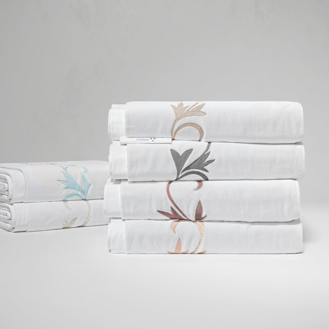 Toallas Bliss Flora Algodón Bordada