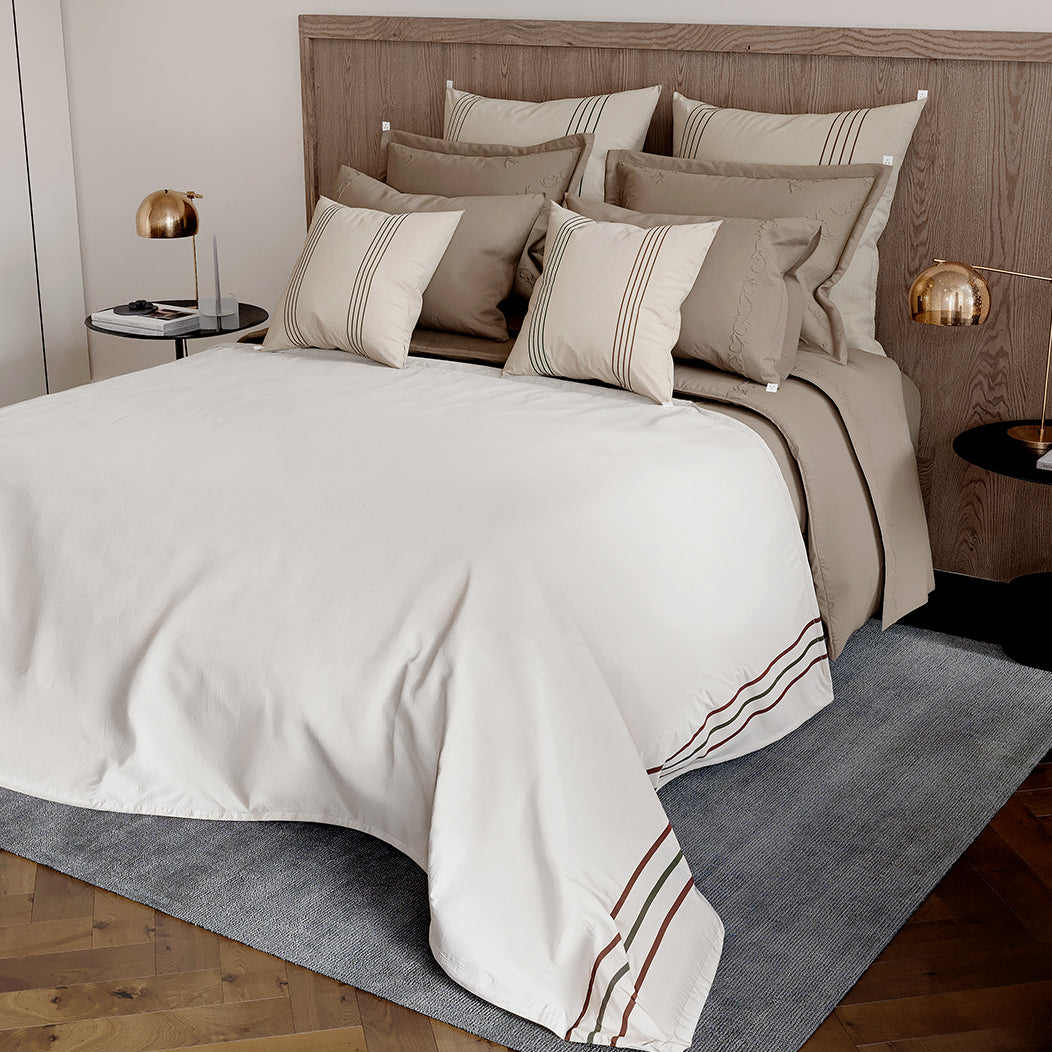 Set de Cama Flora Natural Algodón Percal