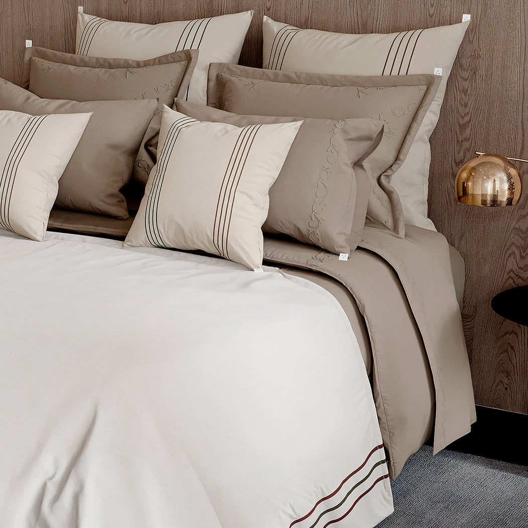 Set de Cama Flora Natural Algodón Percal