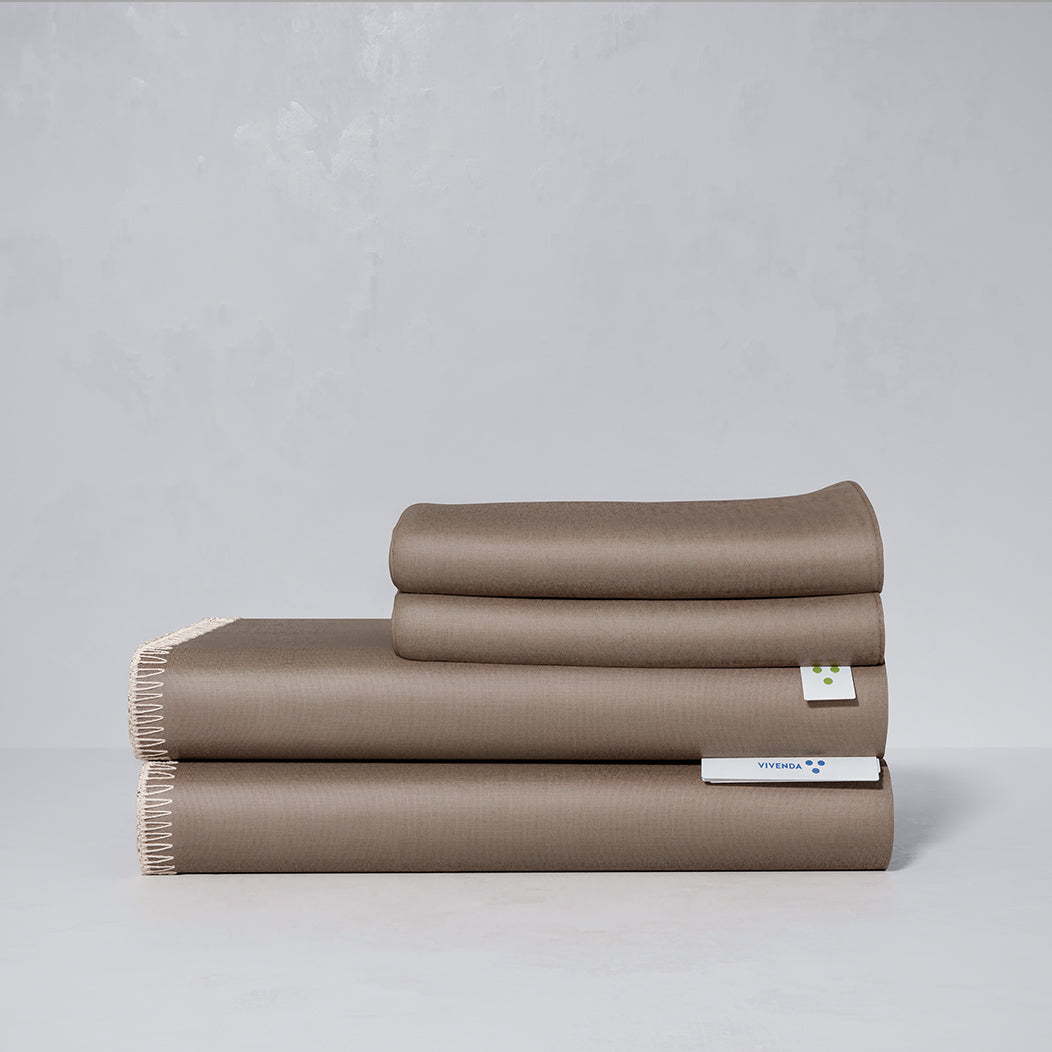 Set de Cama Origen Contempo Satín, Percal y Lana