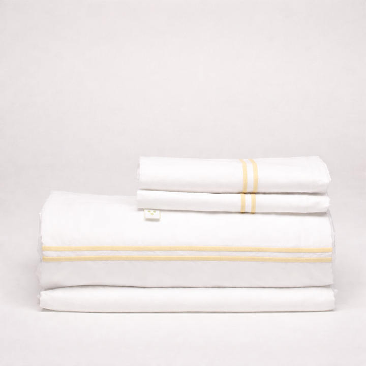 Juego de Sábanas Percal con Festones Bordados