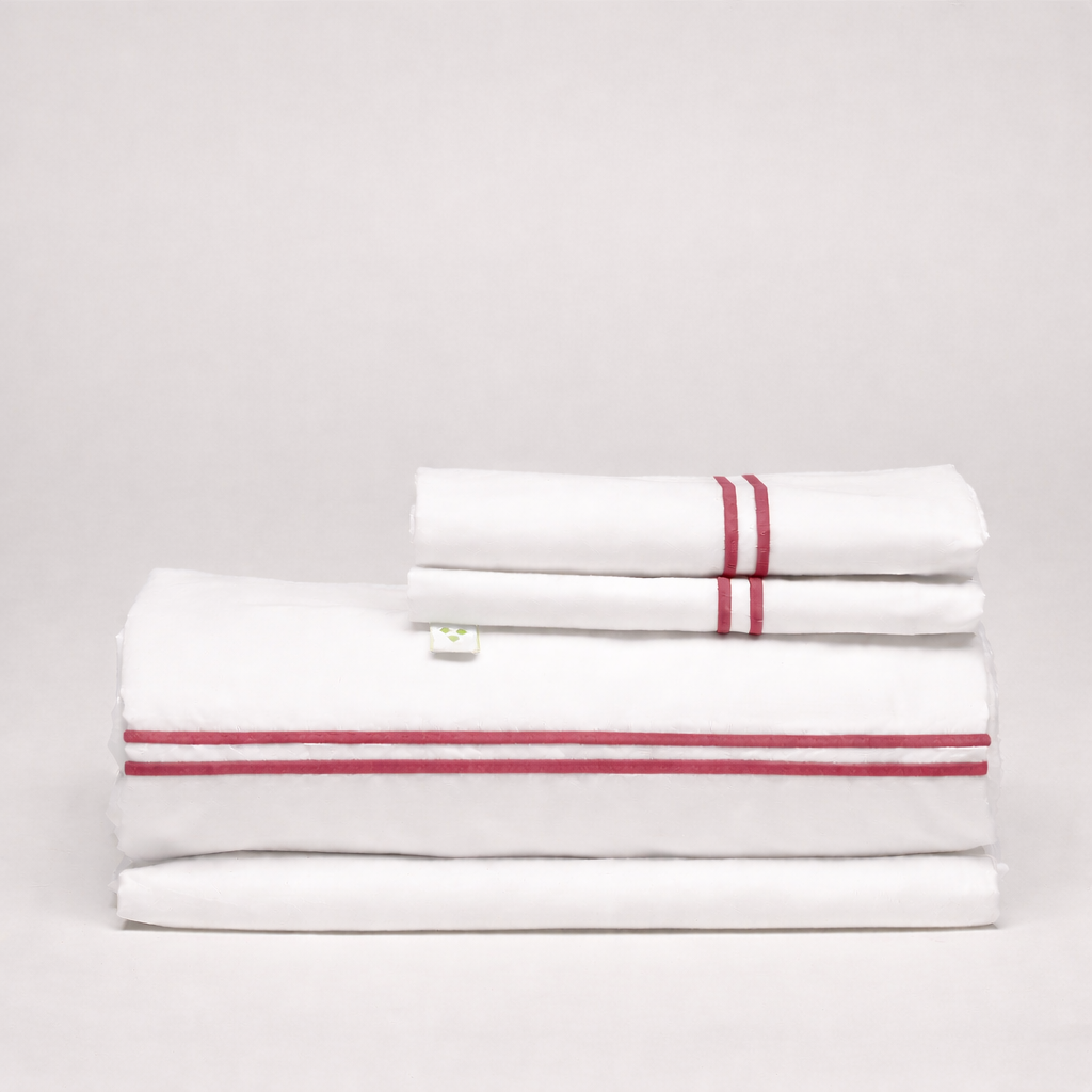 Juego de Sábanas Percal con Festones Bordados