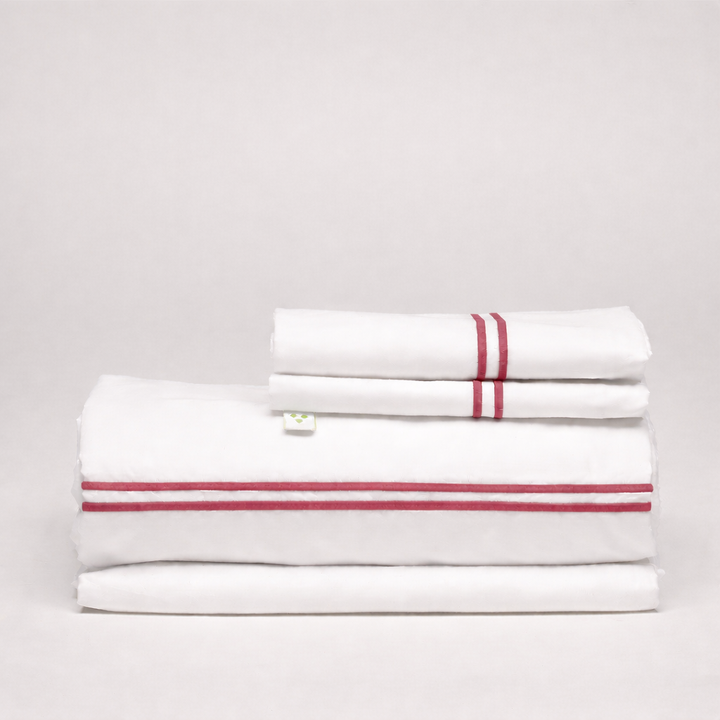 Juego de Sábanas Percal con Festones Bordados