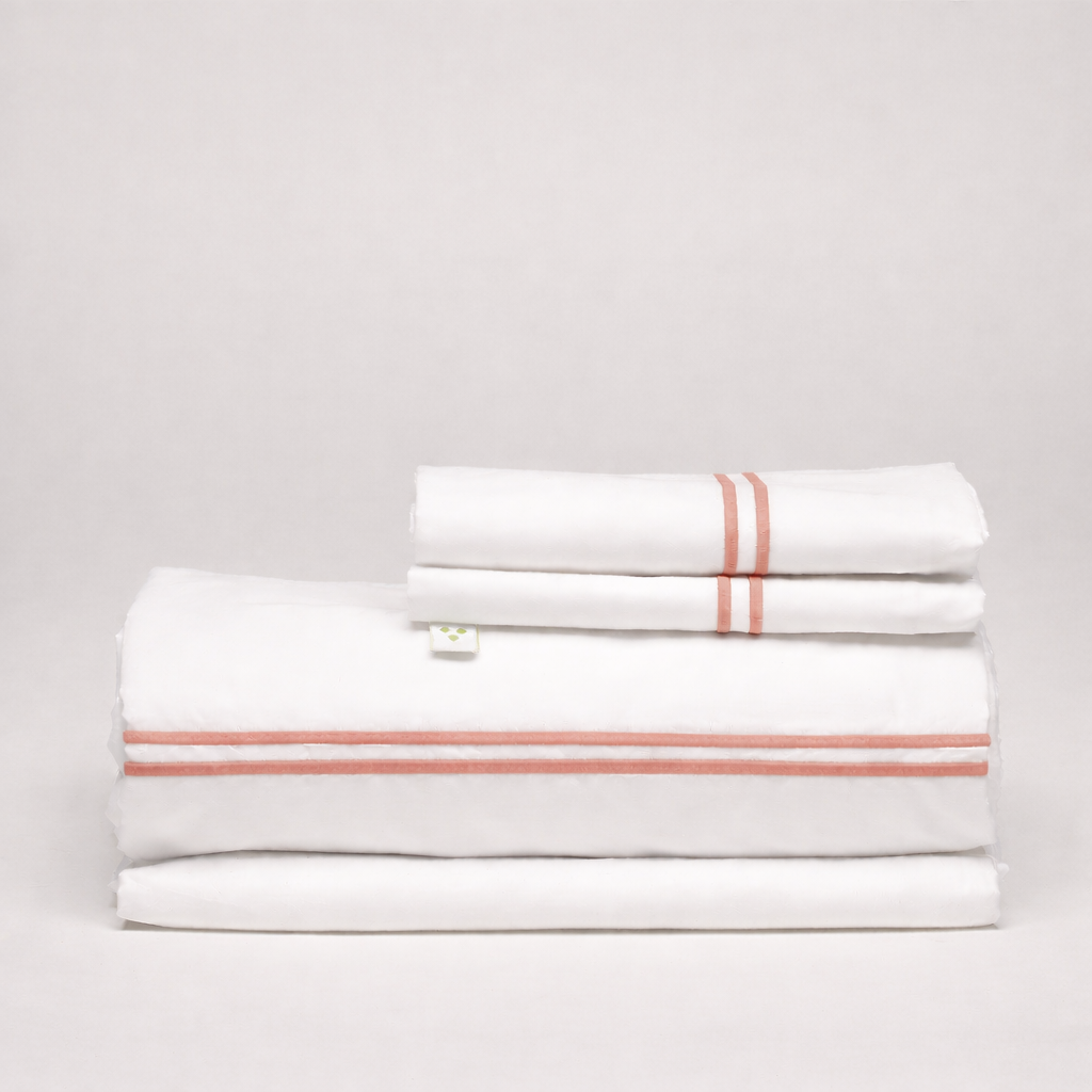 Juego de Sábanas Percal con Festones Bordados