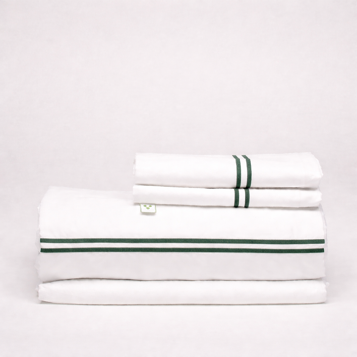 Juego de Sábanas Percal con Festones Bordados