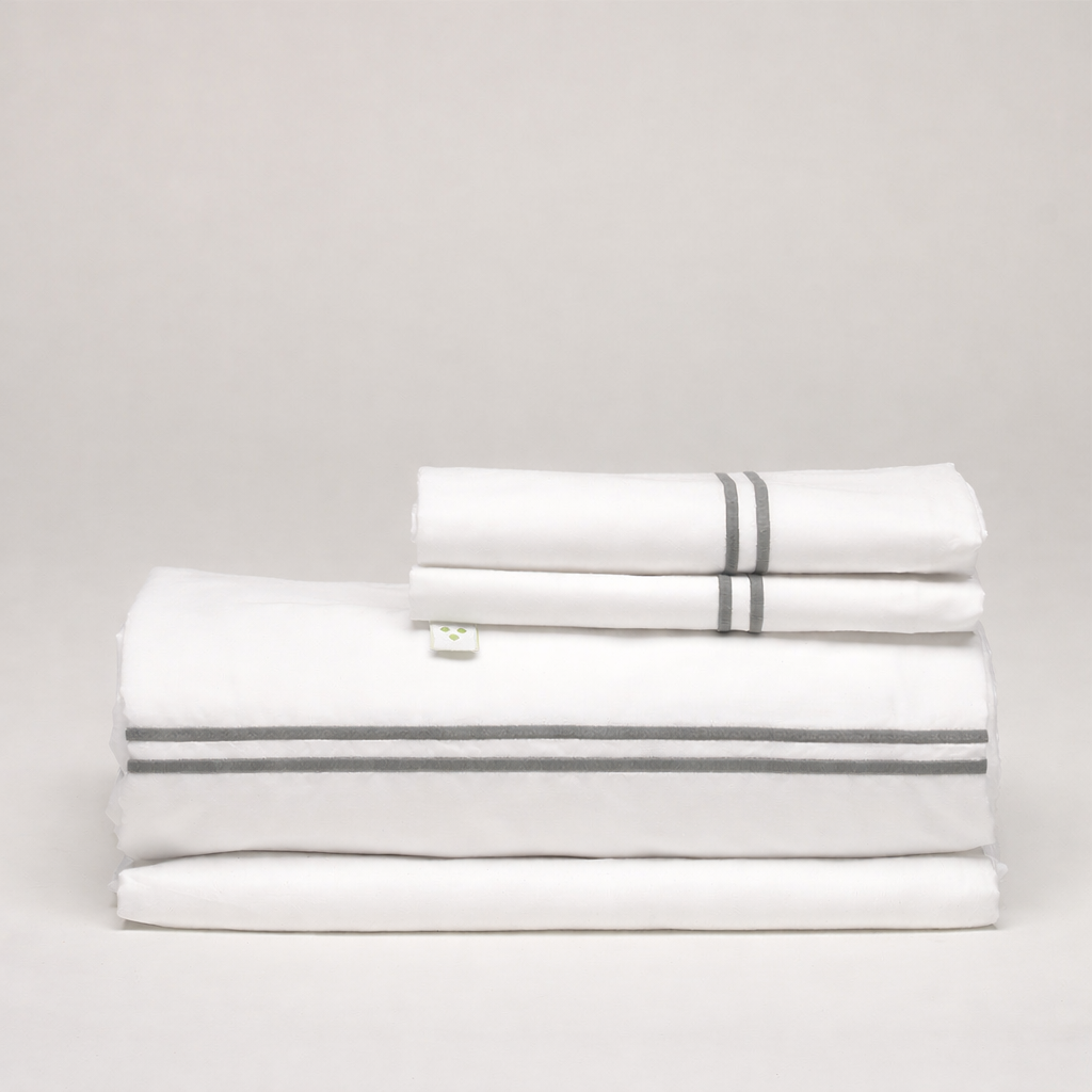 Juego de Sábanas Percal con Festones Bordados