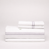 Percale Sheet Set with Embroidered Scalloped Edges