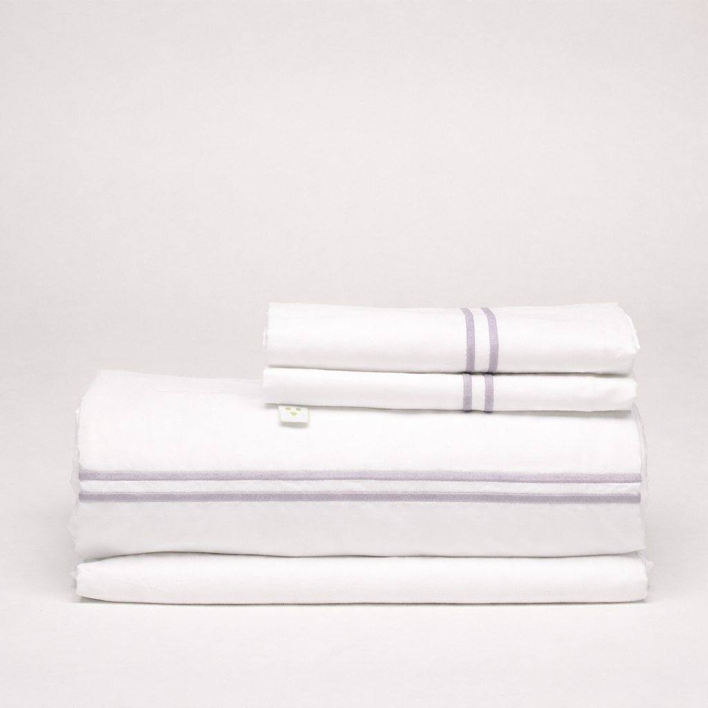 Juego de Sábanas Percal con Festones Bordados