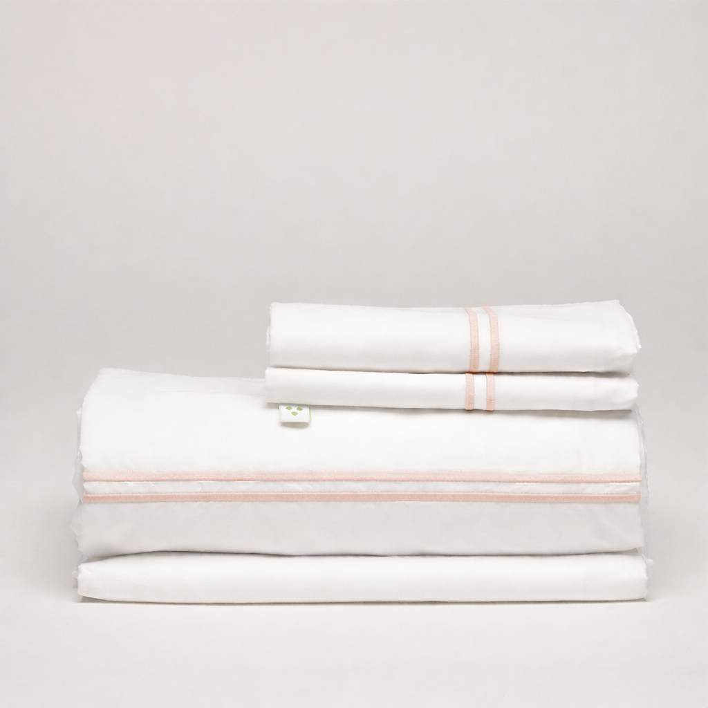 Juego de Sábanas Percal con Festones Bordados