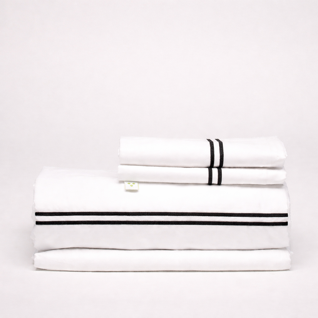 Juego de Sábanas Percal con Festones Bordados