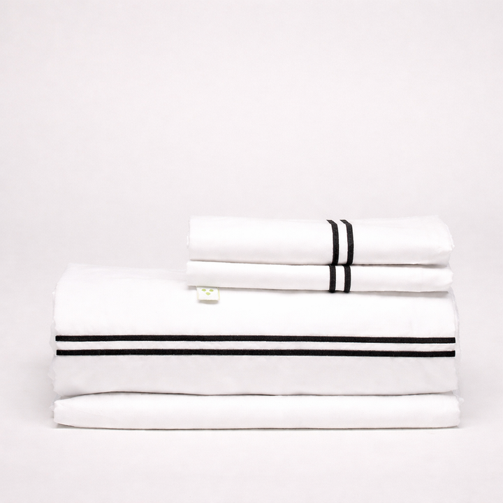 Juego de Sábanas Percal con Festones Bordados