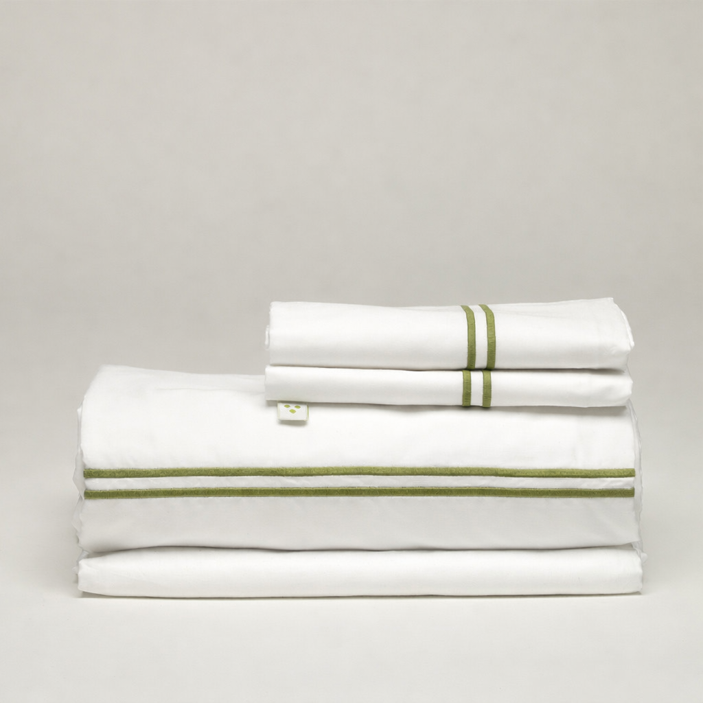 Juego de Sábanas Percal con Festones Bordados