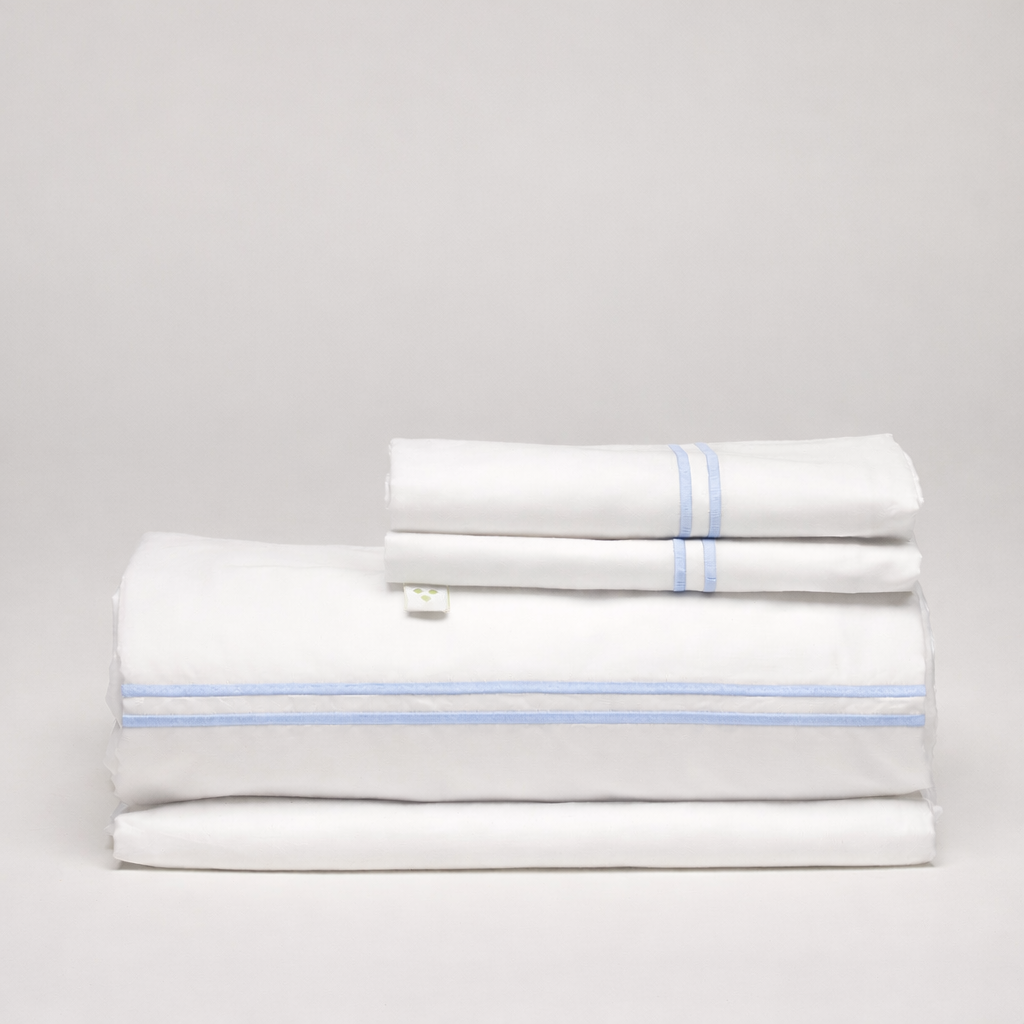 Juego de Sábanas Percal con Festones Bordados