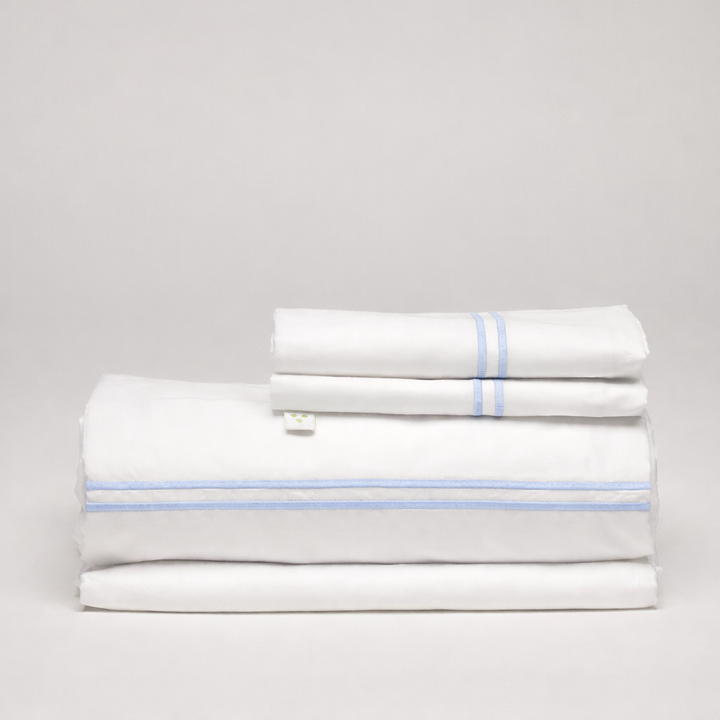 Juego de Sábanas Percal con Festones Bordados