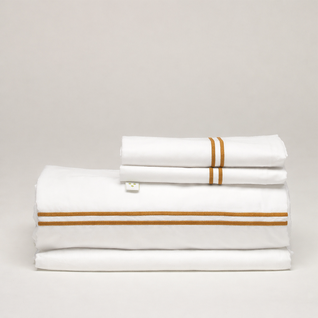 Juego de Sábanas Percal con Festones Bordados