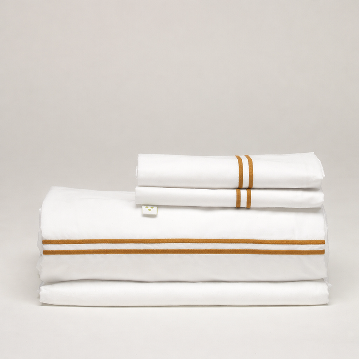 Juego de Sábanas Percal con Festones Bordados