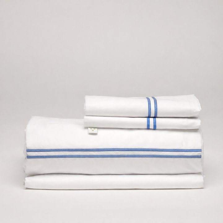 Juego de Sábanas Percal con Festones Bordados