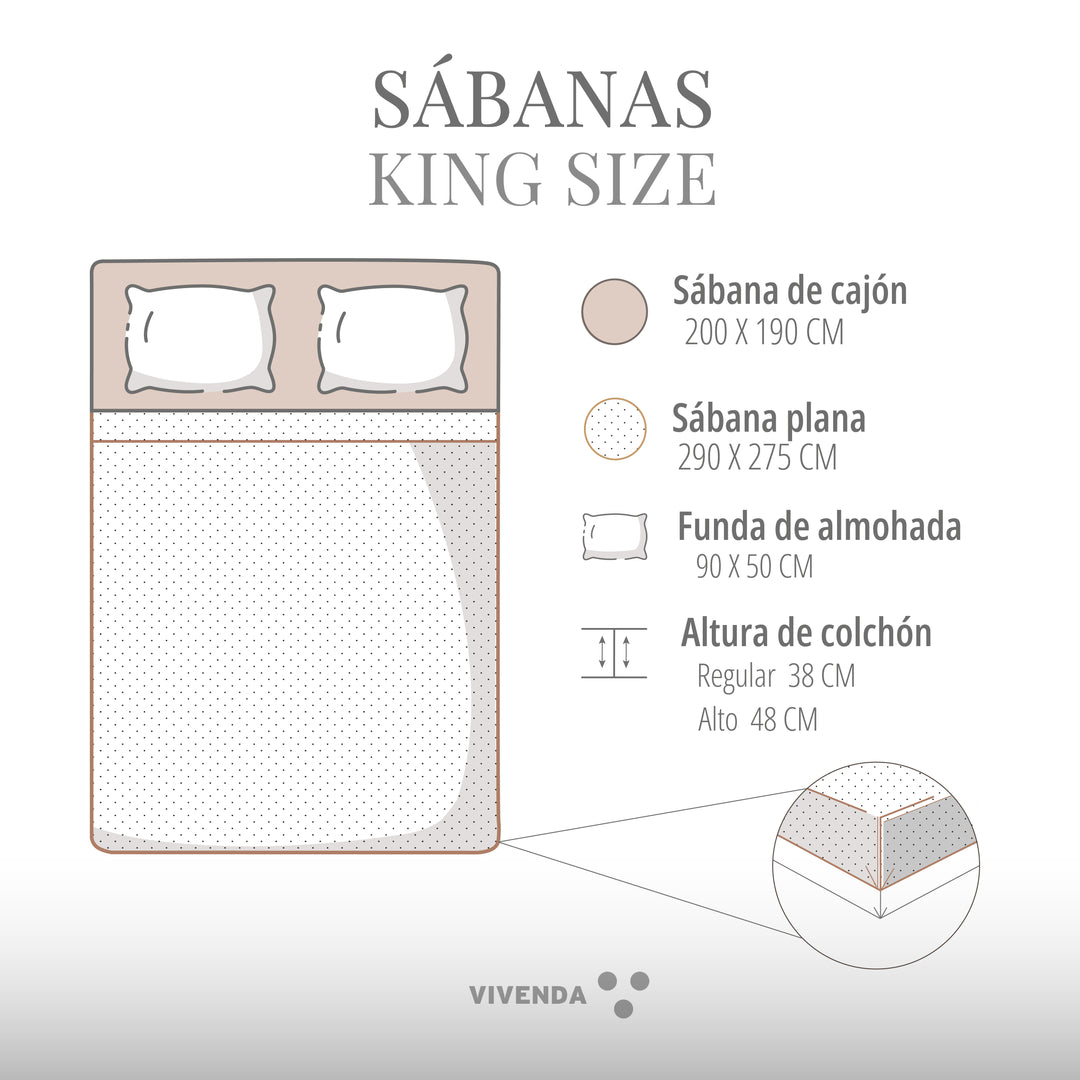 Sábanas de Algodón Satín 420h