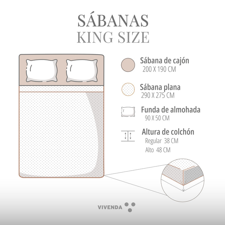 Sábanas de Algodón Satín 420h