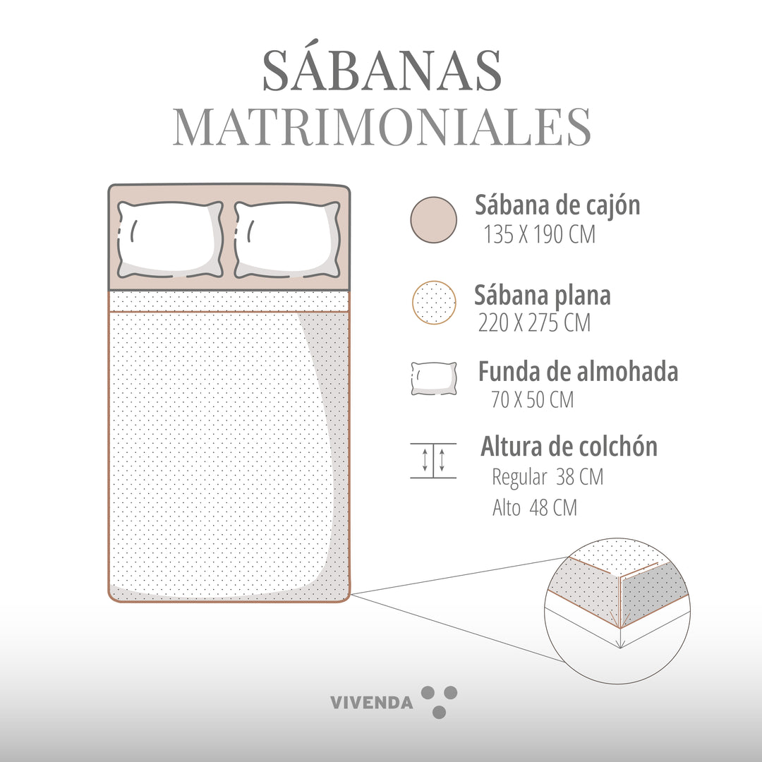 Sábanas de Algodón Satín 420h